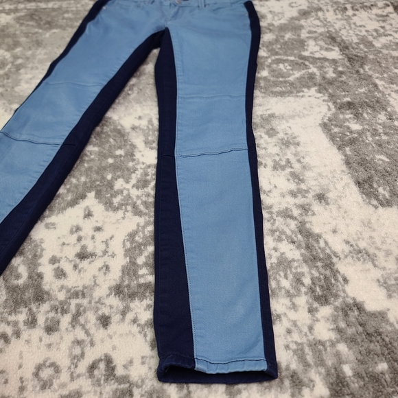 GENETIC DENIM Low Rise Blue Hyde Super Royal Two-tone Skinny - Picture 9 of 16